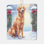 Chesapeake Bay Retriever Winter Lakeside Christmas Keramisch Ornament (Links)