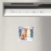 Chesapeake Bay Retriever Winter Lakeside Christmas Magneet (Insitu (Vaatwasser))