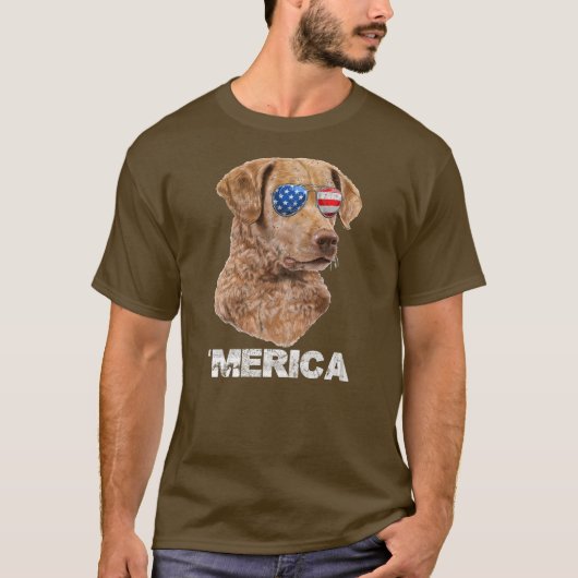 Chesapeake Bay Retriever Zonnebril Amerikaanse USA T-shirt (Voorkant)