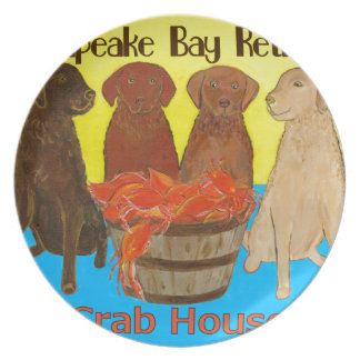 Chesapeake Bay Retriver Crabhouse Melamine+bord