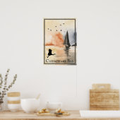 Chesapeake Bay Sailboat and Birds Sunset Poster (Keuken)