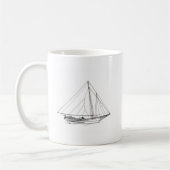 Chesapeake Bay Skipjack Sailboot Koffiemok (Links)