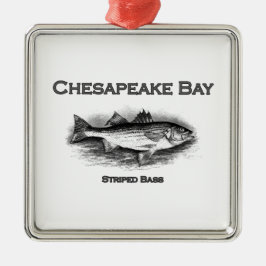 Chesapeake Bay Striped Bass Metalen Ornament