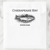 Chesapeake Bay Striped Bass Rechthoekige Sticker (Tas)