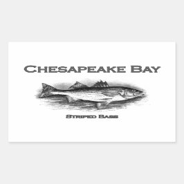 Chesapeake Bay Striped Bass Rechthoekige Sticker