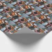 Chesapeake Bay Terrier Christmas Snow Holiday Cadeaupapier (Hoek)