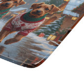 Chesapeake Bay Terrier Christmas Snow Holiday Snijplank (Hoek)