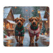 Chesapeake Bay Terrier Christmas Snow Holiday Snijplank (Voorkant)