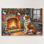 Chesapeake Bay Terrier Fireplace Christmas Lights Legpuzzel (Horizontaal)