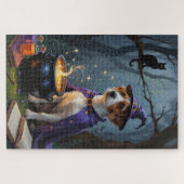 Chesapeake Bay Terrier grillige Halloween Legpuzzel (Horizontaal)