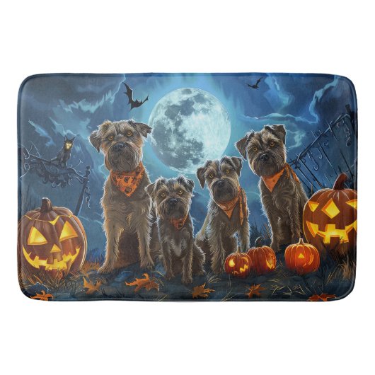 Chesapeake Bay Terrier Halloween Griezelig Badmat (Voorkant)