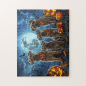 Chesapeake Bay Terrier Halloween Griezelig Legpuzzel (Verticaal)