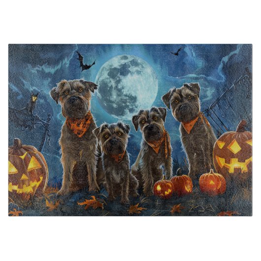 Chesapeake Bay Terrier Halloween Griezelig Snijplank (Voorkant)