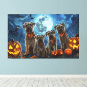 Chesapeake Bay Terrier Halloween Spoken Canvas Afdruk (Insitu (Houten vloer))