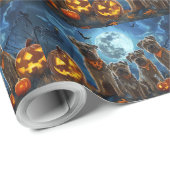 Chesapeake Bay Terrier Halloween Spokengeest Cadeaupapier (Rol Hoek)