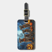 Chesapeake Bay Terrier Halloween Spooky Bagagelabel (Voorkant verticaal)