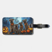 Chesapeake Bay Terrier Halloween Spooky Bagagelabel (Achterkant horizontaal)