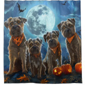 Chesapeake Bay Terrier Halloween Spooky Douchegordijn (Voorkant)