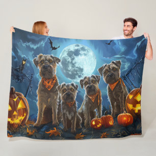 Chesapeake Bay Terrier Halloween Spooky Fleece Deken