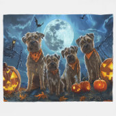 Chesapeake Bay Terrier Halloween Spooky Fleece Deken (Voorkant (Horizontaal))