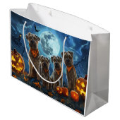 Chesapeake Bay Terrier Halloween Spooky Groot Cadeauzakje (Achterkant Gekanteld)