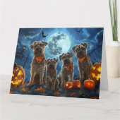 Chesapeake Bay Terrier Halloween Spooky Kaart (Voorkant)