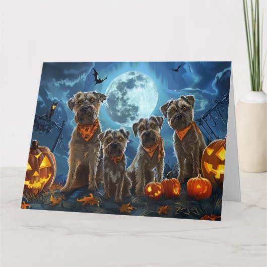 Chesapeake Bay Terrier Halloween Spooky Kaart (Voorkant)