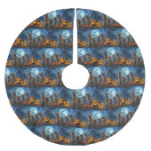 Chesapeake Bay Terrier Halloween Spooky Kerstboom Rok (Voorkant)