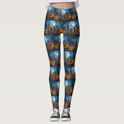 Chesapeake Bay Terrier Halloween Spooky Leggings (Voorkant)