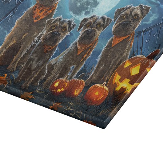 Chesapeake Bay Terrier Halloween Spooky Snijplank (Hoek)