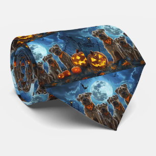 Chesapeake Bay Terrier Halloween Spooky Stropdas