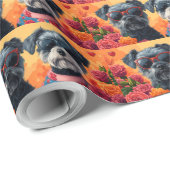 Chesapeake Bay Terrier Hart Rozen Valentijnsdag Cadeaupapier (Rol Hoek)