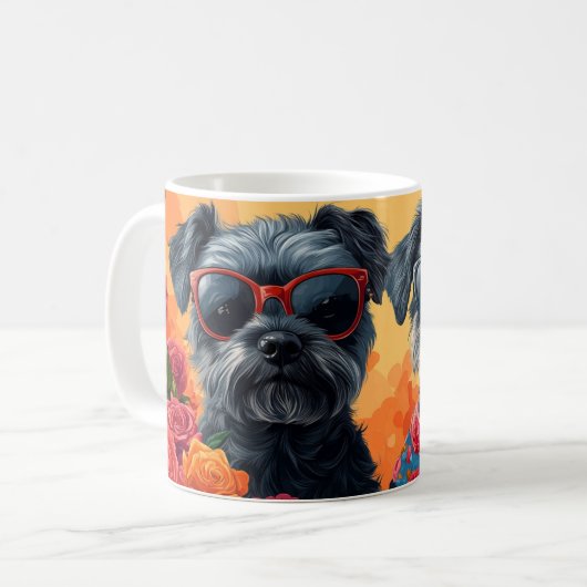 Chesapeake Bay Terrier Hart Rozen Valentijnsdag Koffiemok (Voorkant links)