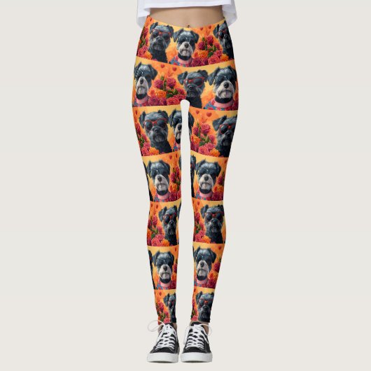 Chesapeake Bay Terrier Hartrozen Valentijnsdag Leggings (Voorkant)