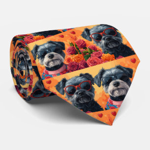 Chesapeake Bay Terrier Hartrozen Valentijnsdag Stropdas