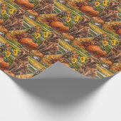 Chesapeake Bay Terrier Herfst Oogst Dankdag Cadeaupapier (Hoek)
