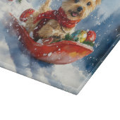 Chesapeake Bay Terrier Hond in Sledge Kerstmis Snijplank (Hoek)