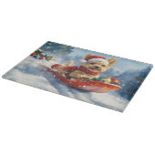 Chesapeake Bay Terrier-hond in slee Christmas Snijplank (Hoek)