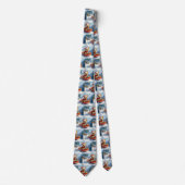 Chesapeake Bay Terrier-hond in slee Christmas Stropdas (Voorkant)