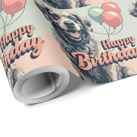 Chesapeake Bay Terriër Hond Kleurrijk Cadeaupapier (Rol Hoek)