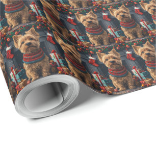 Chesapeake Bay Terrier Hond met kerstcadeaus Cadeaupapier