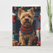 Chesapeake Bay Terrier Hond met kerstcadeaus Kaart (Voorkant)