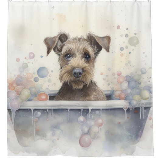 Chesapeake Bay Terrier in badkuip Waterverf Douchegordijn (Voorkant)