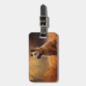 Chesapeake Bay Terrier in de herfst verlof Bagagelabel (Voorkant verticaal)