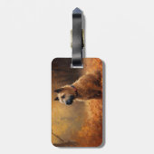 Chesapeake Bay Terrier in de herfst verlof Bagagelabel (Achterkant verticaal)