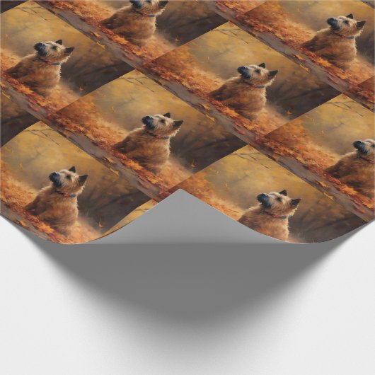 Chesapeake Bay Terrier in de herfst verlof Cadeaupapier (Hoek)