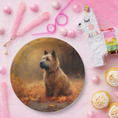 Chesapeake Bay Terrier in de herfst verlof Papieren Bordje (Feest)