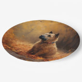 Chesapeake Bay Terrier in de herfst verlof Papieren Bordje (Gekanteld)