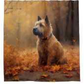 Chesapeake Bay Terrier in herfstblad Douchegordijn (Voorkant)