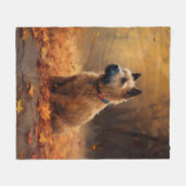 Chesapeake Bay Terrier in herfstblad Fleece Deken (Voorkant (Horizontaal))